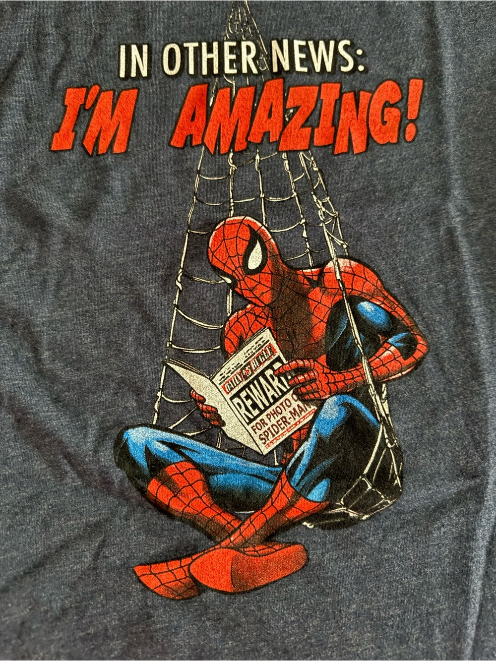 Like New 🆕 Marvel Navy Graphic Logo Tee with White Print 🆕